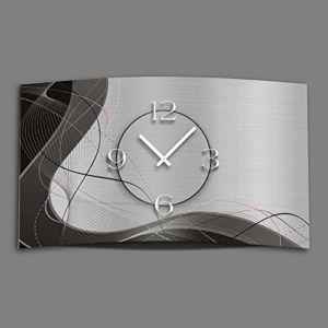 Abstrakt grau Designer Wanduhr modernes Wanduhren Design leise kein ticken dixtime 3D-0053  | Abstrakt  | Silber  | Grau  | geräuschlose Wanduhr